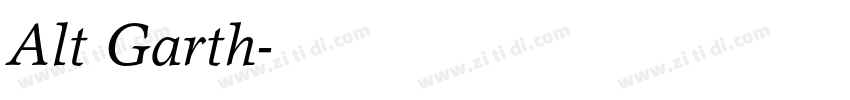 Alt Garth字体转换